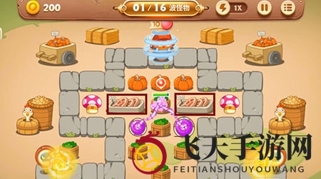 《保卫萝卜3》市集31关秘籍：双通道布局，蘑菇魔法球联手通关