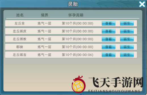 《修仙家族模拟器2》怀孕生子详解