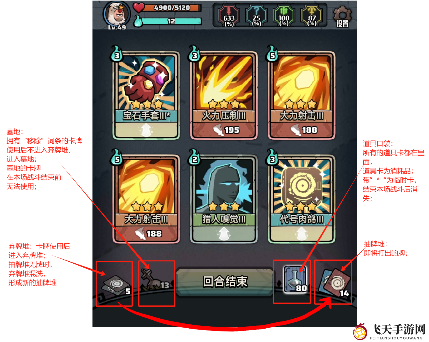 《代号肉鸽》战斗界面介绍