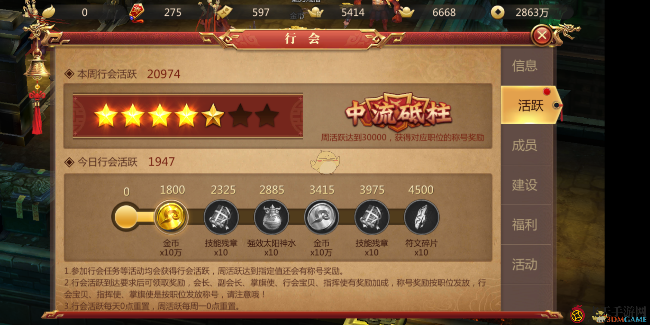 《传奇世界3D》行会活跃称号揭秘：轻松提升战力，赢在起跑线