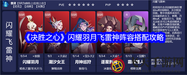 《决胜之心》英雄集结，羽月飞雷神阵容攻略盛宴来袭