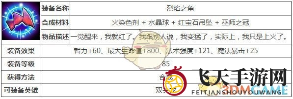 《刀塔传奇》烈焰之角装备详解